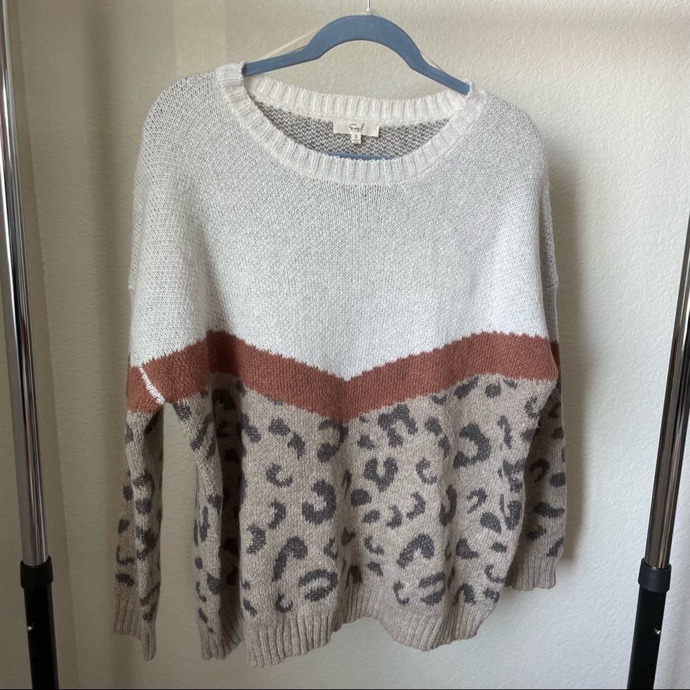 Leopard detail Sweater